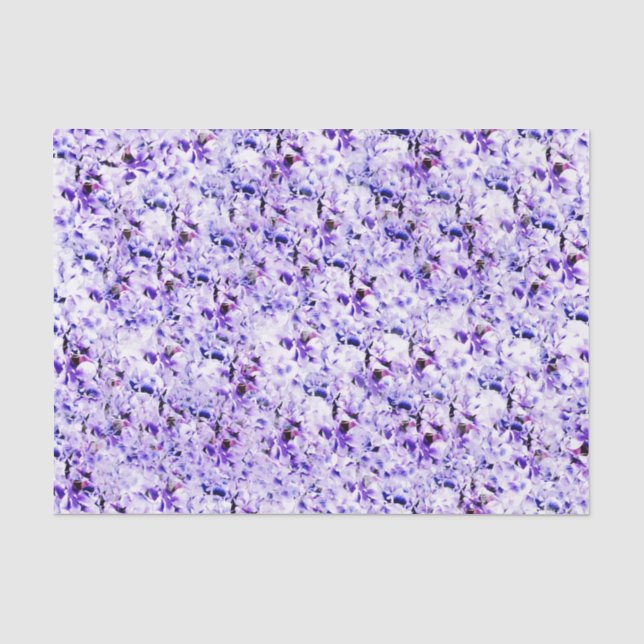 Elegante Violets Hochzeit Seidenpapier (Vorderseite)