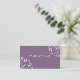 Elegante violette Blumen Visitenkarte für Geschäft