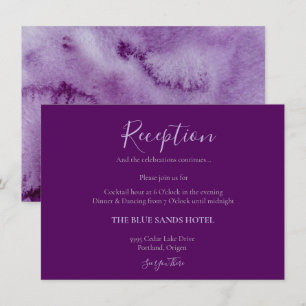 Elegante violette Farb-Wash-Ultra-Violett-Rezeptio Begleitkarte