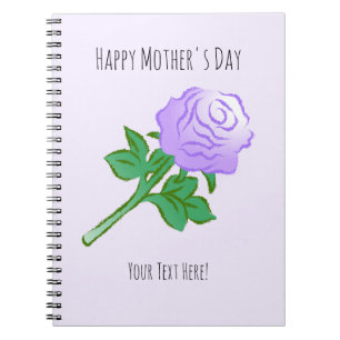 Elegante Violette Rose Notizblock