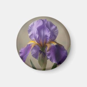 Elegante violette Schwertlilienblüte Magnet