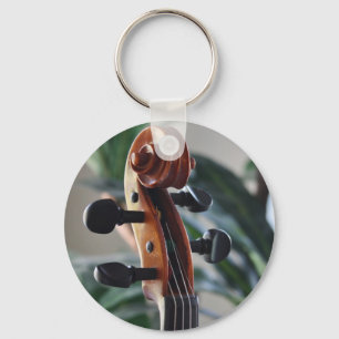 Elegante Violin Scroll Schlüsselanhänger