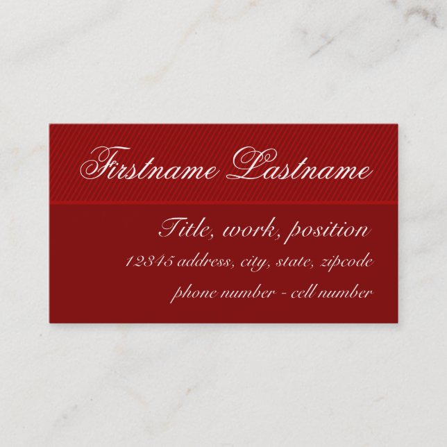 Elegante Visitenkarte (Vorderseite)