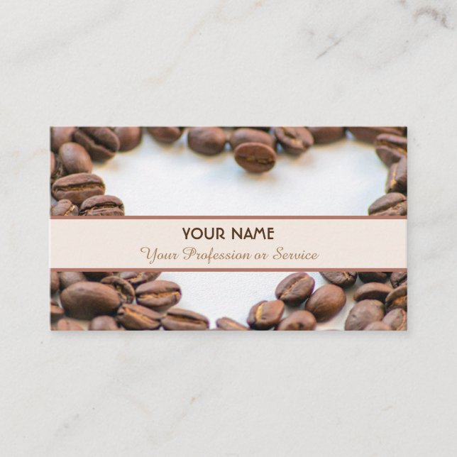 Elegante Visitenkarte Barista und Kaffee-Stipendia (Vorderseite)