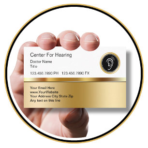 Elegante Visitenkarte des Medical Hearing Center