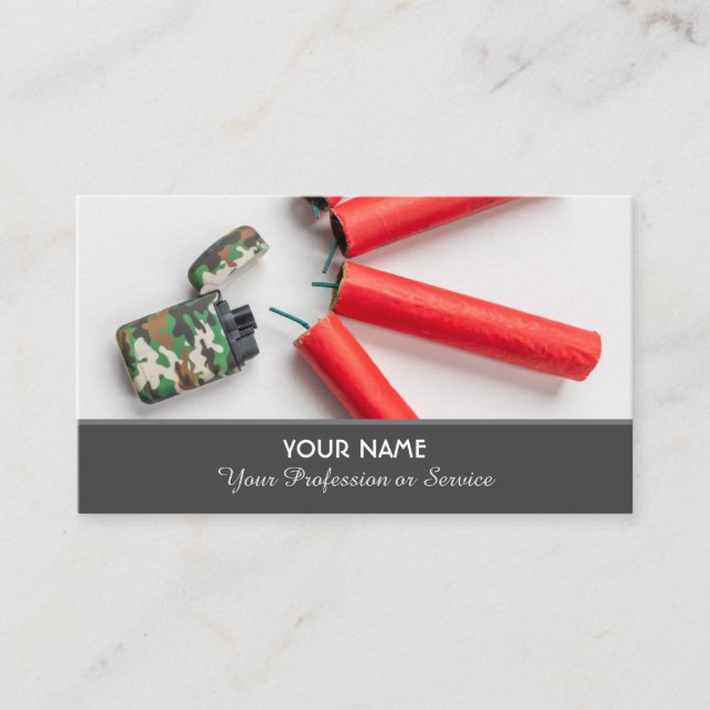 Elegante Visitenkarte für Feuerwerkskörper (Vorderseite)