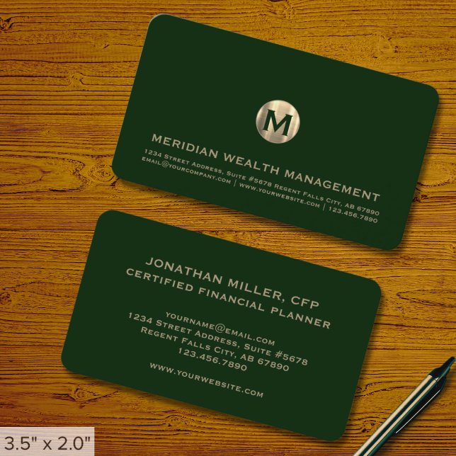 Elegante Visitenkarte für Finanzdienstleistungen (Von Creator hochgeladen)