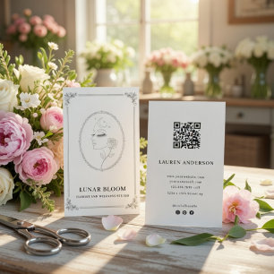 Elegante Visitenkarte für Wellness mit floralem De