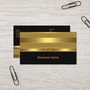 Elegante Visitenkarte Gold Deko Red Jewel Image