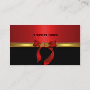 Elegante Visitenkarte Gold Red Gold Juwel Bow
