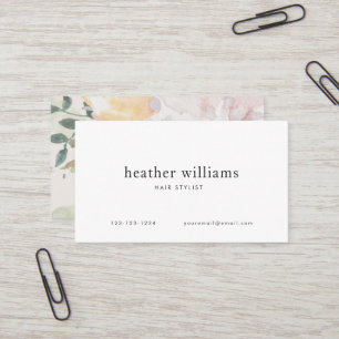 Elegante Visitenkarte mit Blumenmuster