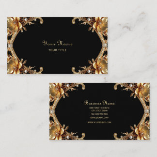Elegante Visitenkarte mit goldenem Rahmen