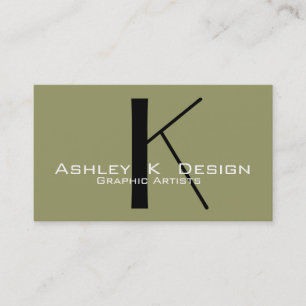 Elegante Visitenkarte mit individuellem Monogramm