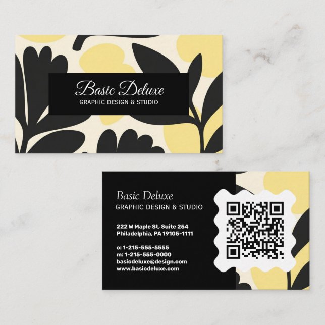 Elegante Visitenkarte - QR-Code  (Vorne/Hinten)