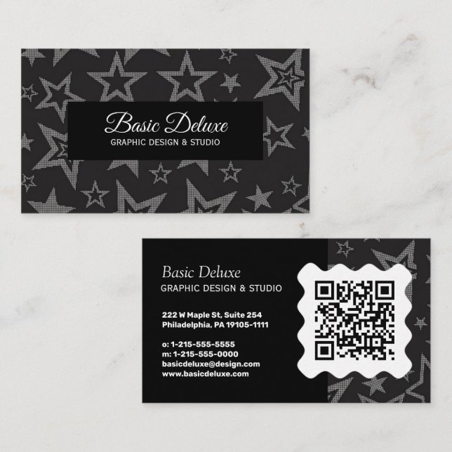 Elegante Visitenkarte - QR-Code  (Vorne/Hinten)