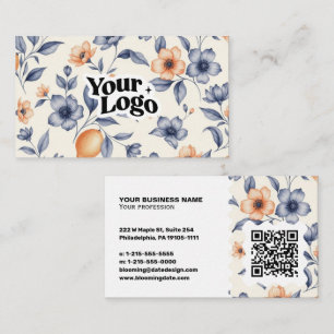 Elegante Visitenkarte – QR-Code & Logo