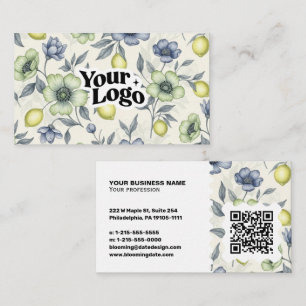 Elegante Visitenkarte – QR-Code & Logo