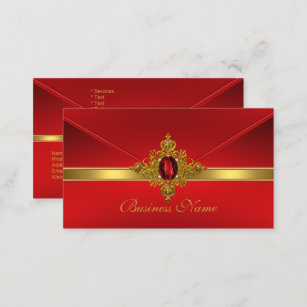 Elegante Visitenkarte-rotes Goldordnungs-Rot-Juwel Visitenkarte