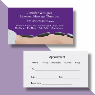 Elegante Visitenkarten für Massage-Termine Visitenkarte