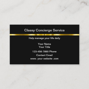 Elegante Visitenkarten für persönliche Concierge-D Visitenkarte