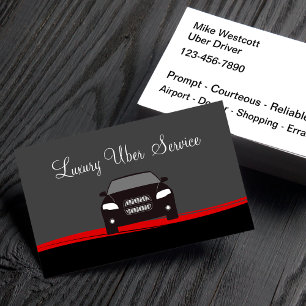 Elegante Visitenkarten für Uber-Fahrer mit Glanzpa Visitenkarte