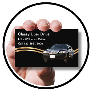 Elegante Visitenkarten für unabhängige Uber-Fahrer Visitenkarte