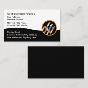 Elegante Visitenkarten mit Logo für Finanzberater Visitenkarte