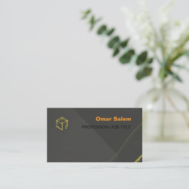 "Elegante Visitenkarten mit luxuriösem Golddesign Visitenkarte (Stehend Vorderseite)