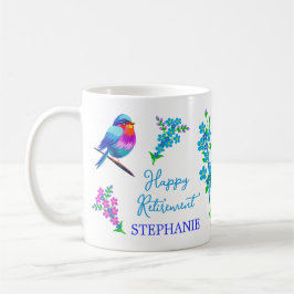 Elegante Vögel vergessen mich nicht florale glückl Kaffeetasse