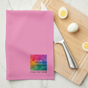 Elegante Vorlage Fügen Sie den Text Ihres Firmenlo Geschirrtuch