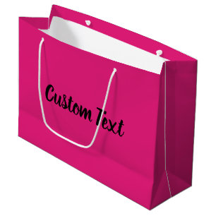 Elegante Vorlage für Hot Pink und Schwarz-Script Große Geschenktüte