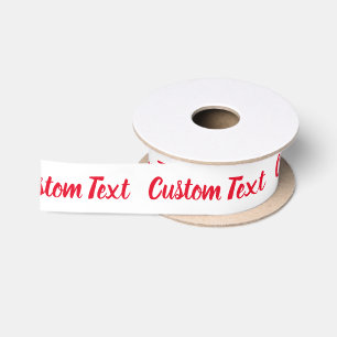 Elegante Vorlage für weißen und roten Text Satinband