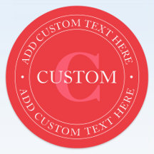 Elegante Vorlage für zirkulären Text editable Red 