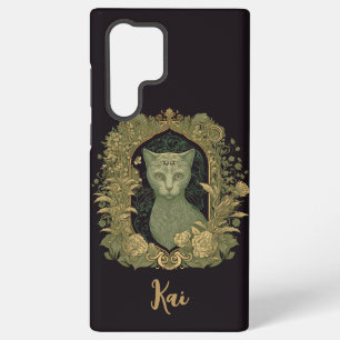 Elegante Waldkatze mit individuellem Namen Samsung Galaxy Hülle