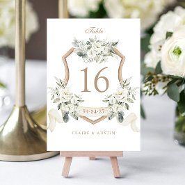 Elegante Wappen Tischnummer