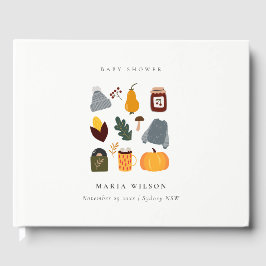 Elegante warme, gemütliche Herbst Essential Baby D Gästebuch