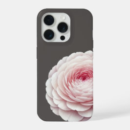 Elegante warme Holzkohle-Rosé-Blume iPhone 15 Pro Hülle