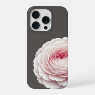 Elegante warme Holzkohle-Rosé-Blume iPhone 15 Pro Hülle
