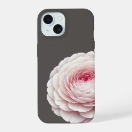 Elegante warme Holzkohle-Rosé-Blumen iPhone 15 Hülle