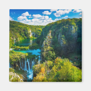Elegante Wasserfallszene, Kroatien Magnet