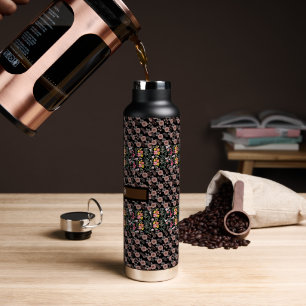Elegante Wasserfarbe Blume anpassen Trinkflasche