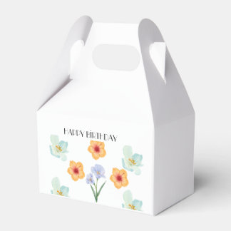 Elegante Wasserfarbe-Blumen-Geburtstags-Geschenkbo Geschenkschachtel