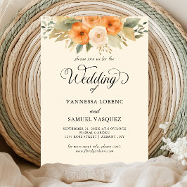 Elegante Wasserfarbe Bohemische Hochzeit Einladung