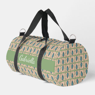 Elegante Wasserfarbe botanische Blätter Grünfärbun Duffle Bag