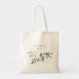 Elegante Wasserfarbe Botanische Blume Tragetasche