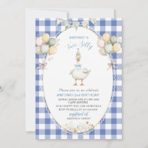 Elegante Wasserfarbe Eine alberne Gans am 2. Gebur