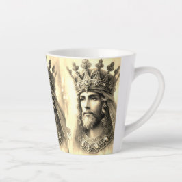 Elegante Wasserfarbe eines klugen Königs Milchtasse