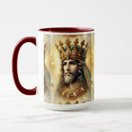 Elegante Wasserfarbe eines klugen Königs Tasse