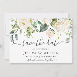 Elegante Wasserfarbe Eukalyptus Grünzeug Hochzeit Save The Date