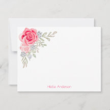 Elegante Wasserfarbe Floral Chic Personalisiert